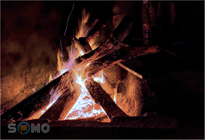 mơ thấy bếp củi cháy to