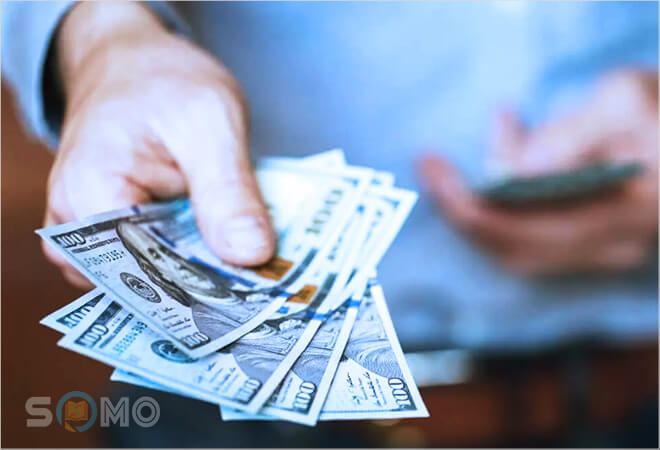 mơ thấy được tiền chia hai đánh con gì